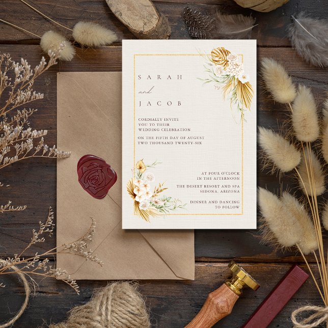 Boho Wildflower Wedding Invitation (Creator Uploaded)