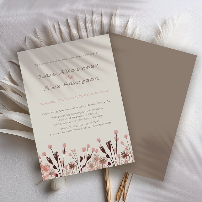 Boho Wildflower Wedding Invitation (Creator Uploaded)