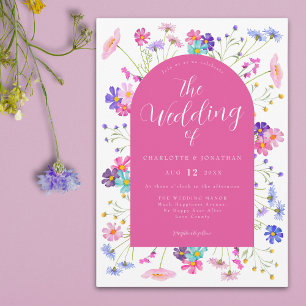 Boho Wildflower Wedding Invitation