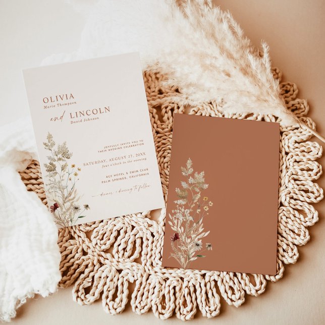 Boho Wildflower Wedding Invite | Modern Floral (Creator Uploaded)