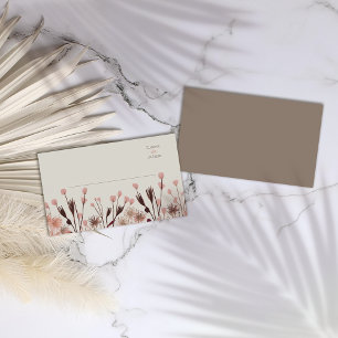 Boho Wildflower Wedding Place Card