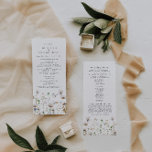 Boho Wildflower Wedding Program Order Of Events<br><div class="desc">This is a watercolor wildflower wedding program featuring beautiful wildflower elements and an elegant font. Edit all wording and all colours* on this wedding program template. * the colour of the watercolor florals are not editable // For matching items, please visit the "ASHE" collection in the Sincerely By Nicole Zazzle...</div>
