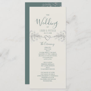 Boho Wildflower Wedding Program Programme
