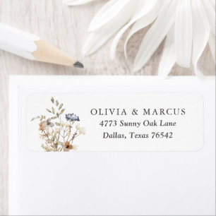 Boho Wildflower Wedding Return Address