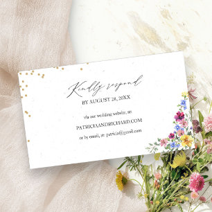 Boho Wildflower Wedding Website Online RSVP Card