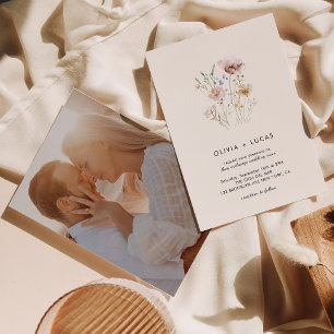Boho Wildflower Whispers Wedding Invitation