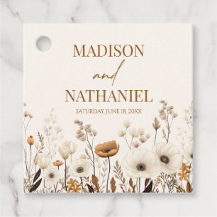 Boho Wildflower Wild Flower Floral Garden Wedding Favour Tags