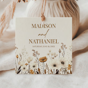 Boho Wildflower Wild Flower Floral Garden Wedding Favour Tags