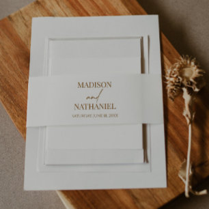 Boho Wildflower Wild Flower Floral Garden Wedding Invitation Belly Band