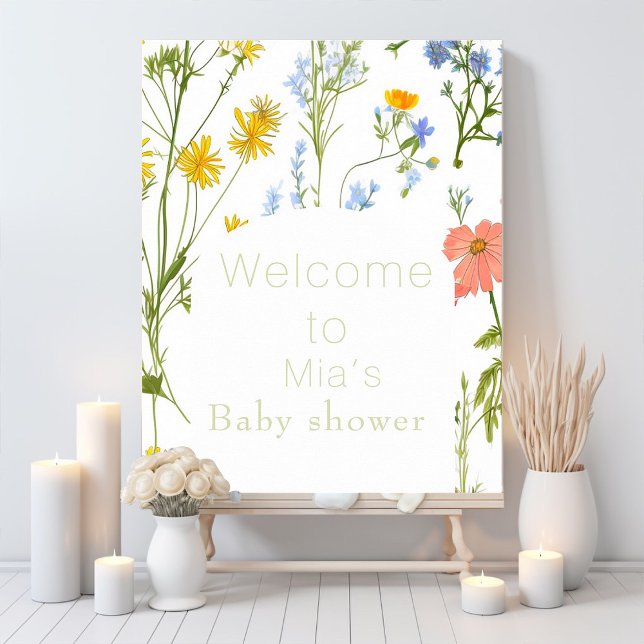 Boho wildflowers Baby shower   Poster (Creator Uploaded)