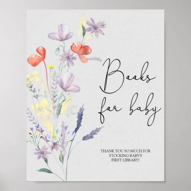 Boho Wildflowers - Books for baby Poster (Front)