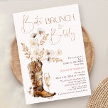 Boho Wildflowers Boots Brunch Bubbly Bridal Shower Invitation<br><div class="desc">Boho Wildflowers Boots Brunch Bubbly Bridal Shower Invitation

Boho floral wildflowers boots,  brunch and bubbly bridal shower invitation featuring a wildflower arrangement,  cowgirl boot,  champagne glass and a modern calligraphy heading.</div>