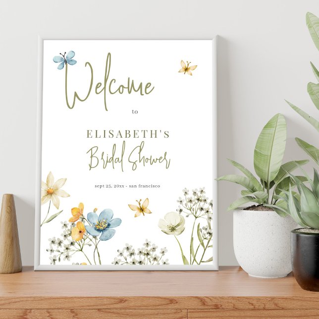 Boho wildflowers bridal shower welcome sign (Creator Uploaded)