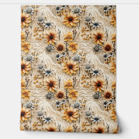Boho wildflowers burn orange fall colours floral