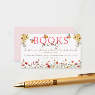 Boho Wildflowers Butterfly Books for Baby Enclosure Card