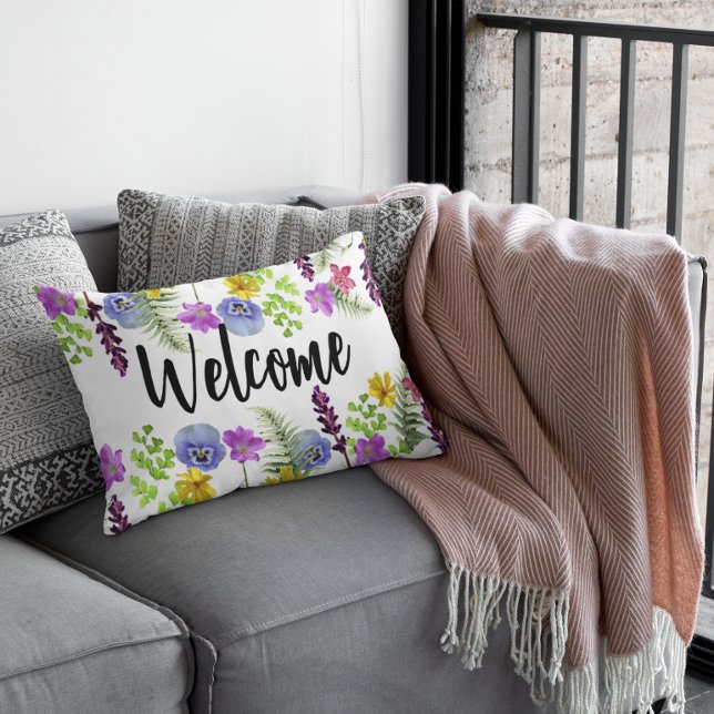 Boho wildflowers decorative cushion (Creator Uploaded)