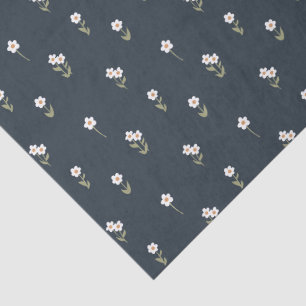 Boho Wildflowers Ditsy Floral Cottagecore Dark Tissue Paper