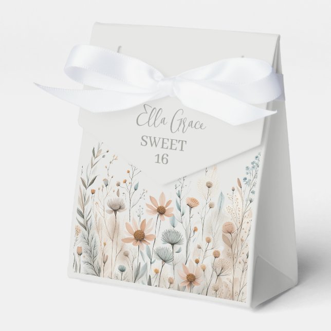 Boho Wildflowers Favour Box (Front Side)