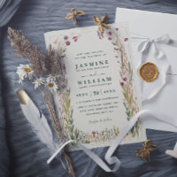 Boho Wildflowers Mushroom Magic Elegant Wedding