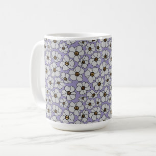 Boho Wildflowers On Lavender Coffee Mug