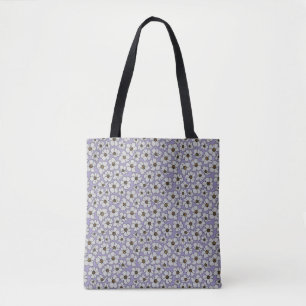 Boho Wildflowers On Lavender Tote Bag
