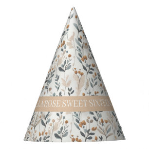 Boho Wildflowers Party Hat