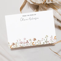 Boho Wildflowers Personal Stationery