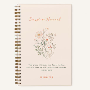 Boho Wildflowers Personalized Scripture Journal