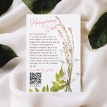 Boho wildflowers photo wishing well wedding QR Enclosure Card<br><div class="desc">Introduce a heartfelt touch to your bridal or couple shower with our Wildflower Honeymoon Wish Card. This elegant card features an original photo of delicate pink and white wildflowers and lush green leaves set against a white background. The title "Honeymoon Wish" is beautifully written in a stylish pink script font....</div>