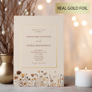 Boho Wildflowers Terracotta Gold Wedding