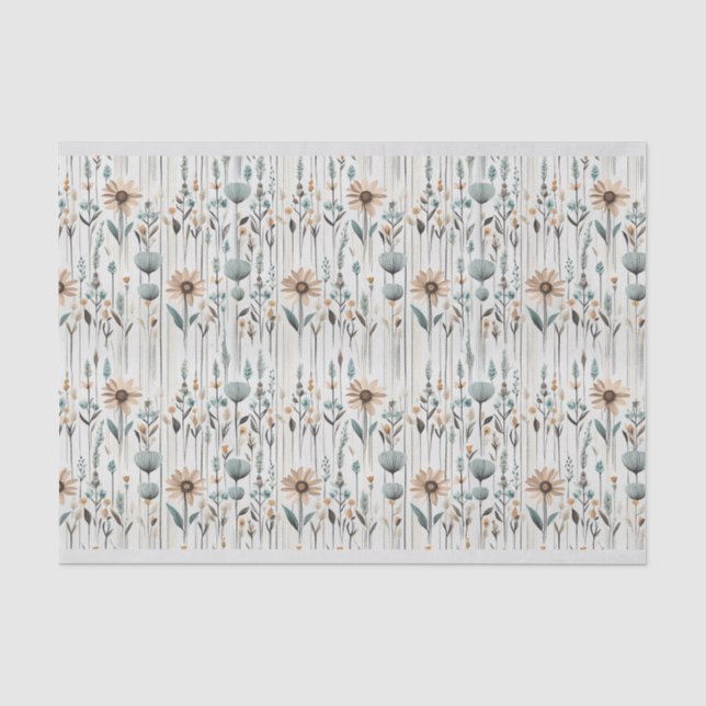 Boho Wildflowers Tissue Paper (Front)