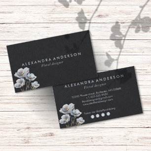 Boho Wildflowers Watercolor Business Card