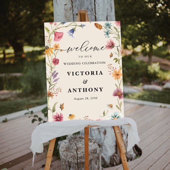 Boho Wildflowers Wedding Celebration Poster (Creator Uploaded)