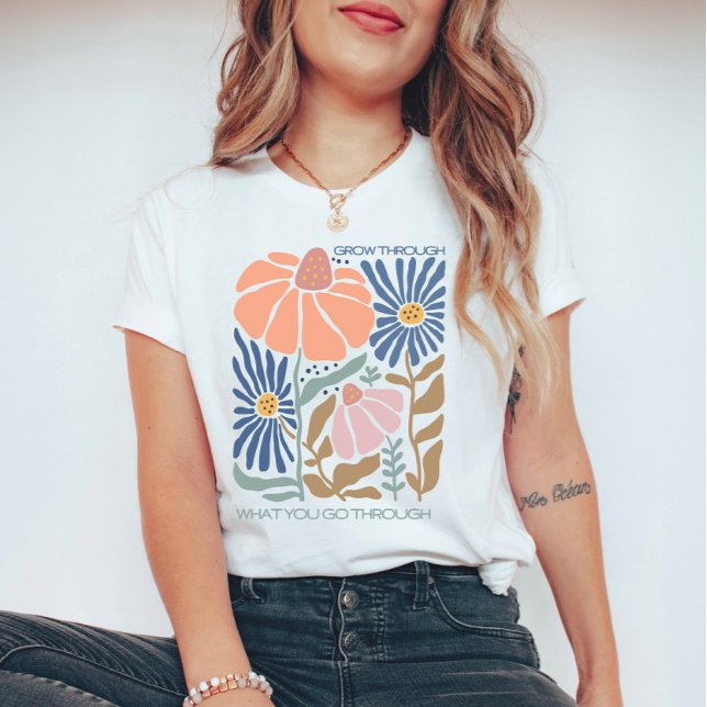 Boho Wildflowers with Inspirational Quote T-Shirt (Creator Uploaded)