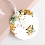 Boho winter baby shower tea party thank you favour tags<br><div class="desc">Boho winter themed baby shower tea party template thank you favour tags,   watercolor cup of tea with snowflakes poinsettia and cookies pine branches modern casual font winter baby shower thank you tags</div>