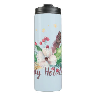 Boho Winter Bouquet Customisable Thermal Tumbler