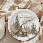 Boho Winter Christmas Baby Shower Paper Plate<br><div class="desc">elebrate the arrival of your little one with our "Boho Winter Christmas" Baby Shower Paper Plates. These beautifully designed plates combine bohemian elegance with festive holiday charm, making them the perfect choice for a cosy and stylish baby shower. Features: Elegant Design: These paper plates feature a delightful boho-inspired design, showcasing...</div>