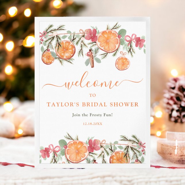 Boho Winter Dried Citrus Floral Bridal welcome Poster (Boho Winter Dried Citrus Floral Bridal welcome Poster)