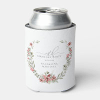 Boho Winter Greenery Red Floral 19th Birthday