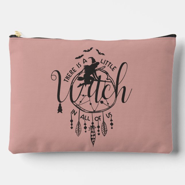Boho Witch Makeup Bag – Little Witch in All of Us (Front)