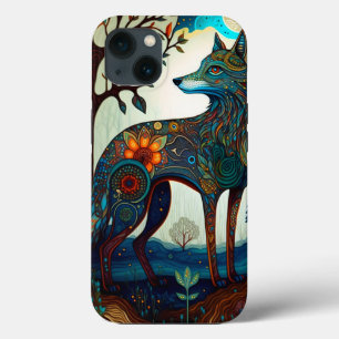Boho Wolf Surreal Wildlife Art Case-Mate iPhone Ca iPhone 13 Case