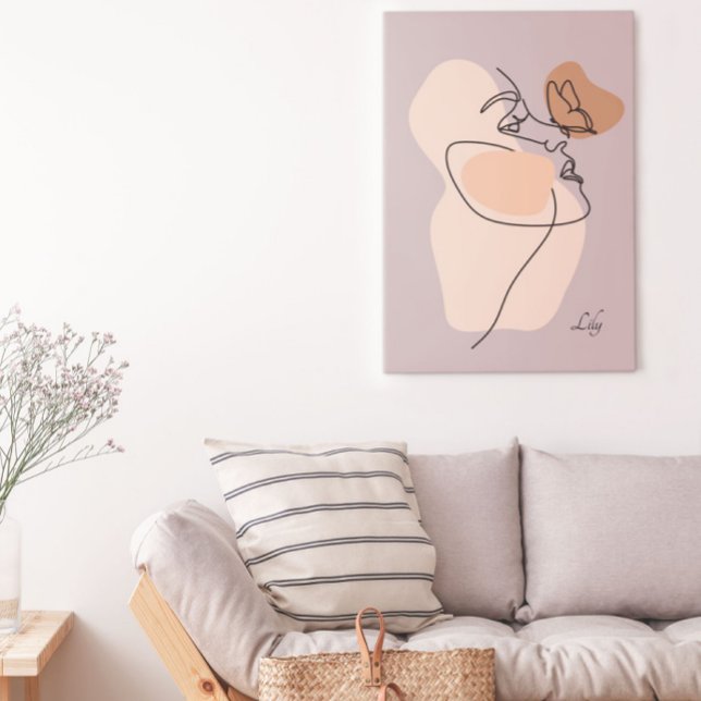 Boho Woman Line Art , Earthy Tones Poster (Creator Uploaded)