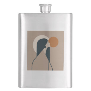 Boho Woman Sun Hip Flask