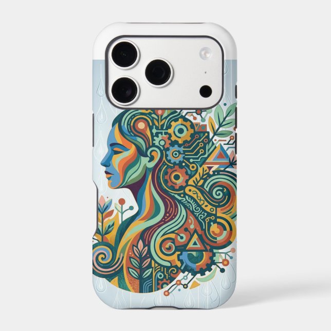 Boho Women Mind Body Soul Abstract Brain Art (Back)