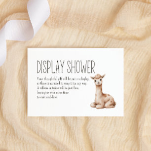 Boho Woodland Animals Baby Display Shower Card