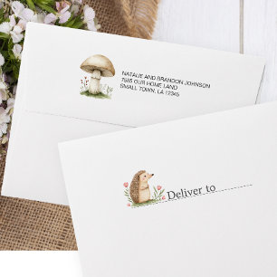 Boho Woodland Animals Baby Shower Invitation Envelope