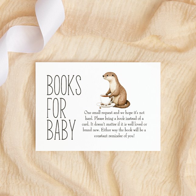 Boho Woodland Animals Books For Baby Shower Card (Creator Uploaded)