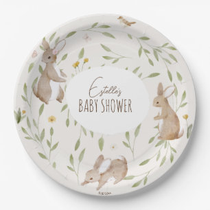 Boho Woodland Animals Forest Friends Baby Shower Paper Plate