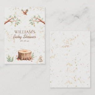 Boho Woodland Baby Shower Backdrop Personalised Business Card