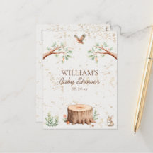 Boho Woodland Baby Shower Backdrop Personalised